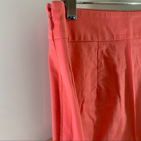 ANN TAYLOR FACTORY A LINE MODEST MIDI SKIRT PEACH CORAL SIZE 2 - Picture 5 of 9